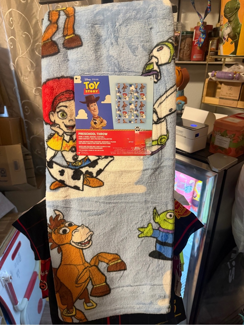 Toy Story Blue Preschool Throw Blanket - Kids Plush Bedding